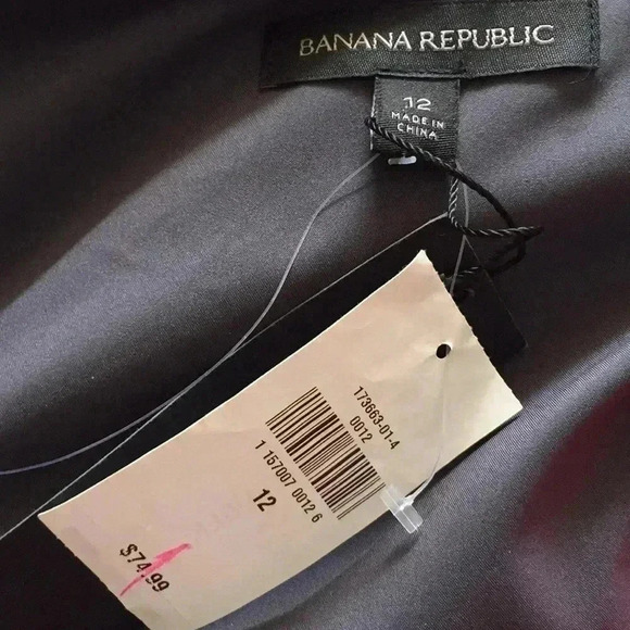 Banana Republic gray ruffled dress sz 12 - Picture 2 of 3